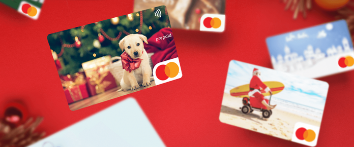 Cute puppy prepaid Mastercard Gift Card for Christmas! Purfect for dog lovers.