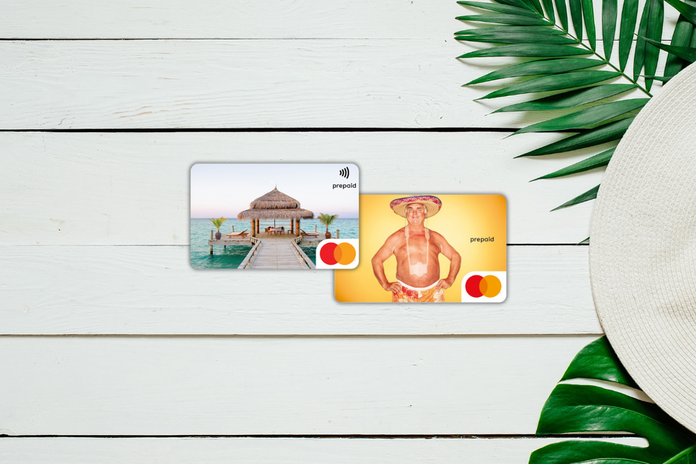 Prepaid travel gift cards displayed with travel-themed designs 