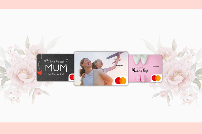 “Design-your-own Mother’s Day prepaid Mastercard gift cards alongside other Mastercard prepaid cards, ideal for gifting mums with personalised and flexible spending options.