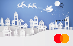 Winter scene with houses Mastercard gift card shop at Gift Card Store