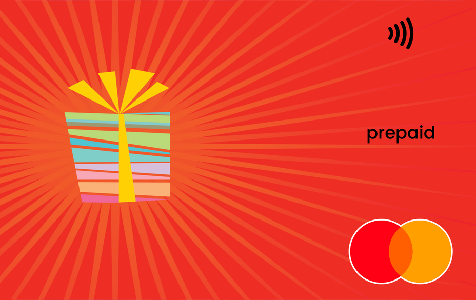Colorful gift box graphic Mastercard gift card shop at Gift Card Store