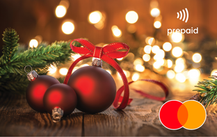 Red Christmas ornaments Mastercard gift card shop at Gift Card Store