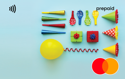 Colorful party supplies including balloons Mastercard gift card shop at Gift Card Store