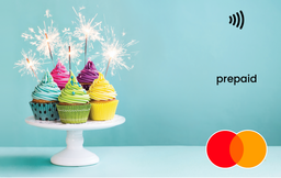 Colorful cupcakes with sparklers Mastercard gift card shop at Gift Card Store