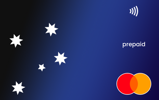 Blue background with white stars Mastercard gift card shop at Gift Card Store