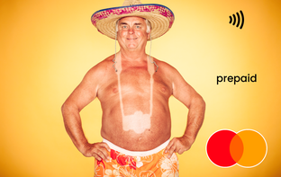 Man wearing a sombrero Mastercard gift card shop at Gift Card Store