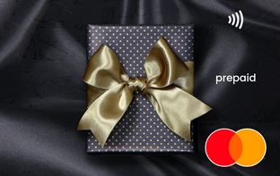 Gift box with gold bow Mastercard gift card shop at Gift Card Store
