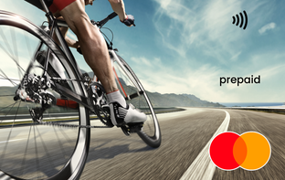 Person riding a bicycle Mastercard gift card shop at Gift Card Store