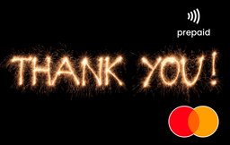 Sparkling 'THANK YOU!' Mastercard gift card shop at Gift Card Store