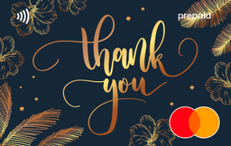 Gold 'thank you' Mastercard gift card shop at Gift Card Store