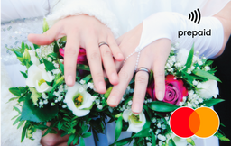 Two hands holding a bouquet Mastercard gift card shop at Gift Card Store