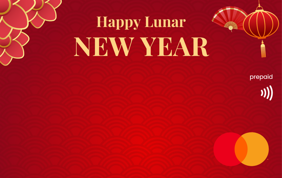 Happy Lunar New Year prepaid card from Gift Card Store