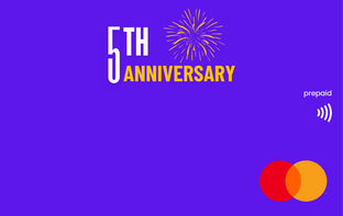 5th Work Anniversary Gift Card