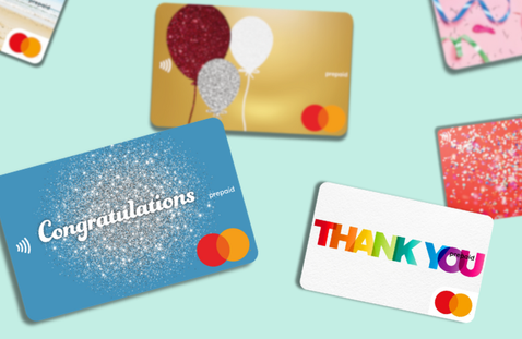 Homepage banner displaying Mastercard Gift Cards