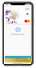 Phone screen displaying a payment app with Mastercard logo