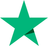 Green star on a white background