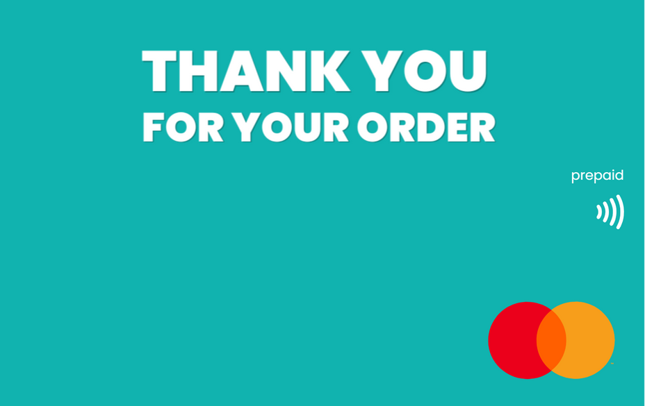 Thank You For Your Order - Mastercard Gift Card