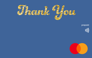 Thank You Gold & Blue Gift Card