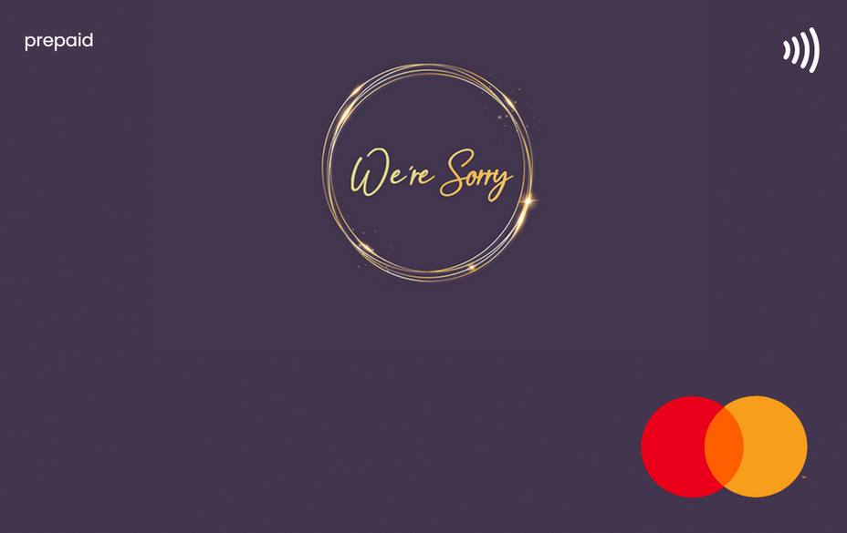 We’re Sorry Gift Card