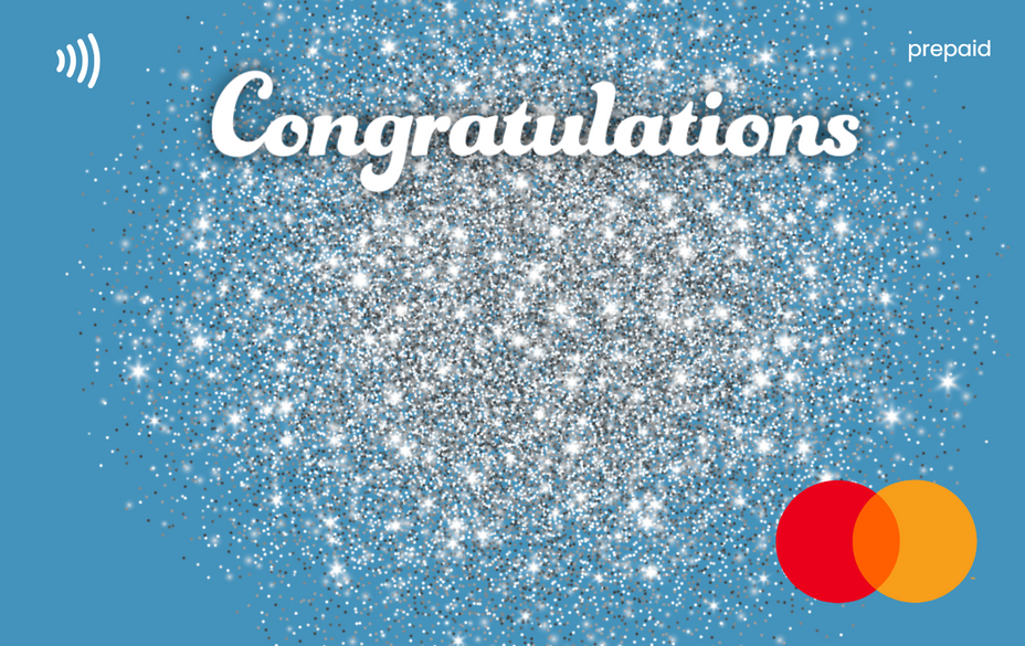 Congratulations Blue Gift Card