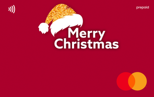 Merry Christmas Santa Hat Gift Card