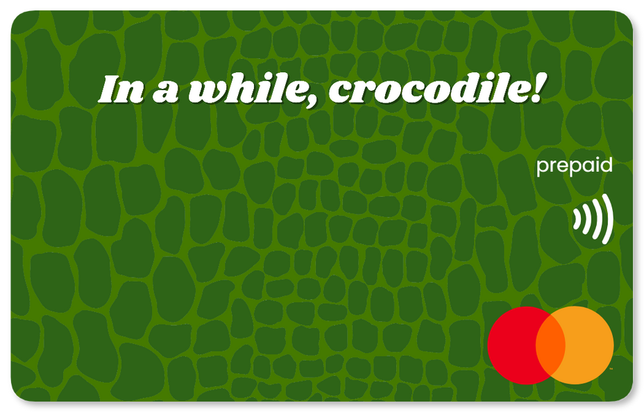 'In a while, crocodile!' Mastercard gift card  shop at Gift Card Store