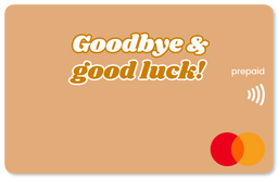 'Goodbye & good luck!' Mastercard gift card  shop at Gift Card Store