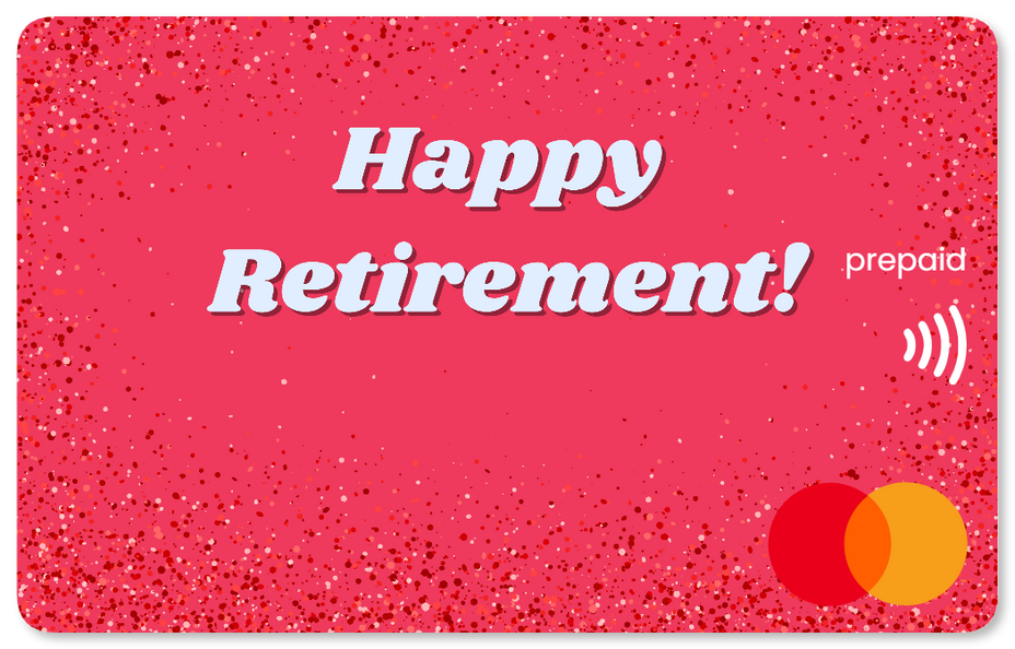  'Happy Retirement!' Mastercard gift card  shop at Gift Card Store