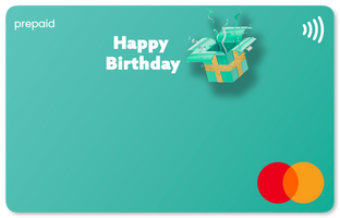 Happy Birthday Teal Gift Card