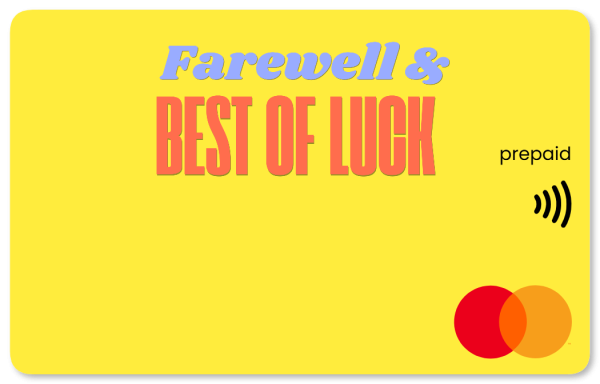 Farewell and Best of Luck Gift Card